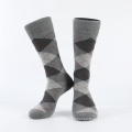 jacquard geometric pattern length socks for men